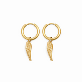 Pendientes de Alas de Ángel Chapados en Oro de 18K