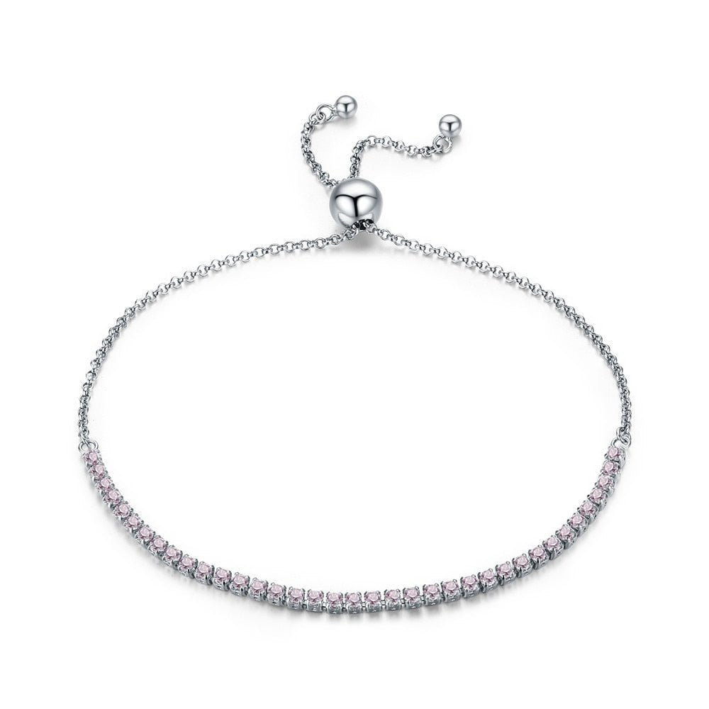 Pulsera Regulable Trendy con Circonitas en Plata